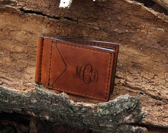 Money Clip Wallet, Gifts for Him Personalized, Minimalist Wallet Men, Groomsmen Gifts, Money Clips for Men, Dad Birthday Gifts, Mens Gifts