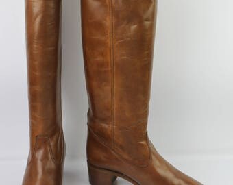 VINTAGE boots Leather Brown TILL T 40