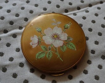 Vintage Floral Mirror Compact