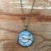 Narwhal Love, Heart - Hand Painted Necklace, Original Watercolor - Wearable Art Pendant