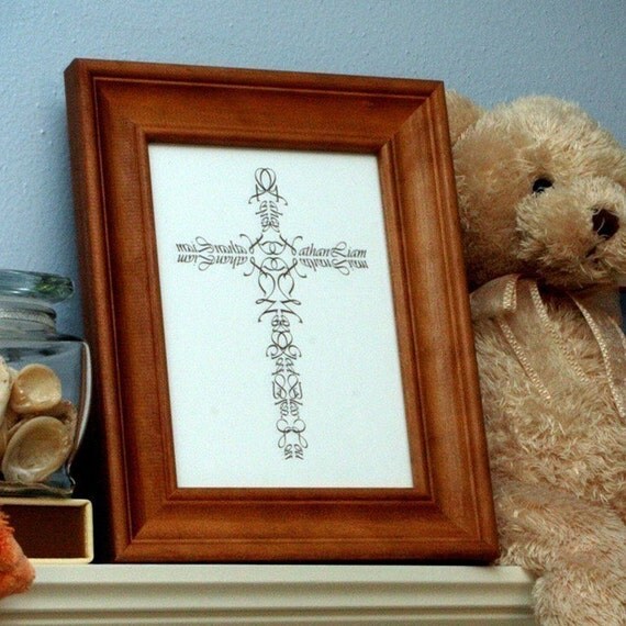 Items similar to 8x10 Personalized Baptism print - FREE SHIPPING ...