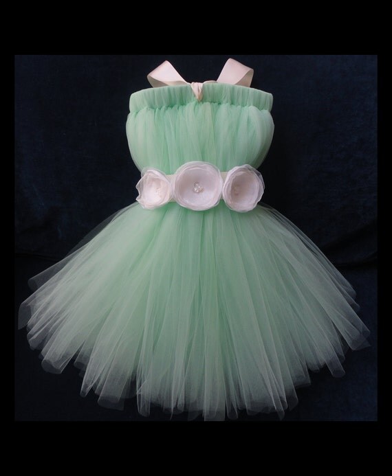 Mint Flower Girl Dress Flower Girl Dresses Tulle Girls