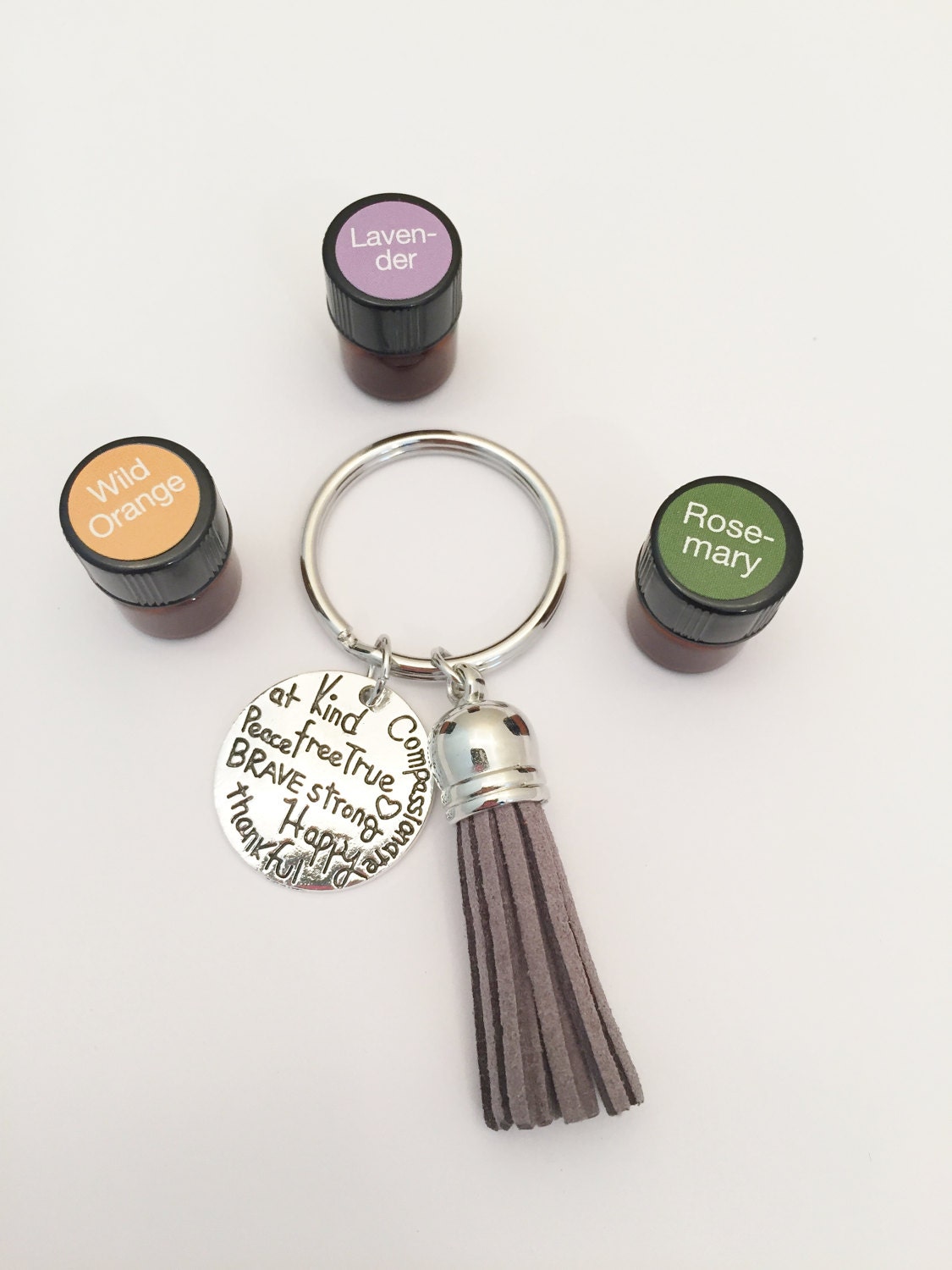 Inspirational Essential Oil Keychain Keychain Keychain