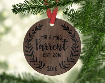 Christmas Tree Ornaments Christmas Ornaments Wedding Gift Housewarming Gift Wedding Ornament Personalized Christmas Ornaments Couple Gift