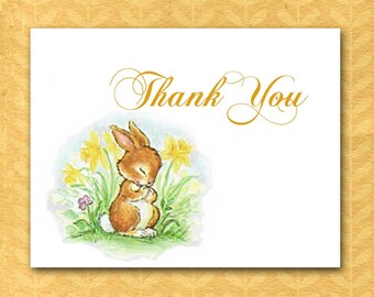 Bunny thank you | Etsy