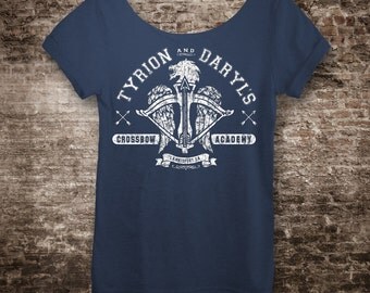 The Walking Dead Shirt Game of Thrones Shirt Slouchy Shirt Tyrion Lannister & Daryl Dixon Crossbow Academy Rick Grimes Shirt Glen Rhee Shirt