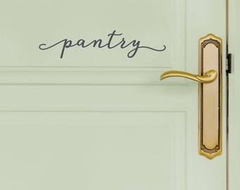 Pantry Door Decal - Modern Farmhouse Style Kitchen Wall Decals - Country Cottage - WB411