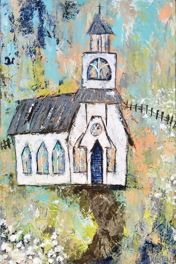 Church canvas painting abstract art His Purpose Will