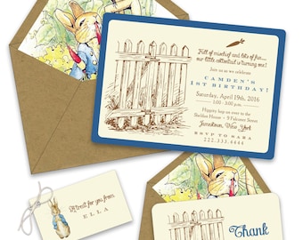 Peter Rabbit Birthday Invitations