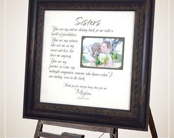 Sisters Gift, Maid of Honor gift, Sisters Wedding Gift, Best Friend Gift, Bridesmaid gift, 16 X 16