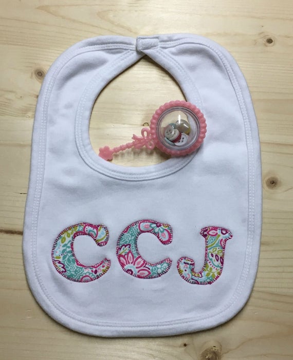 Personalized Baby Bib Initial Bib Name Bib Baby Bib