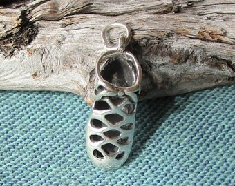 Irish Step Dance Sterling Charm, Cute Step Dancing Shoe Charm Only, Irish Step Dancing Recital, Birthday Gift, Charm Bracelet Addition, Gift