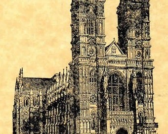 Westminster Abbey Rubber Stamp