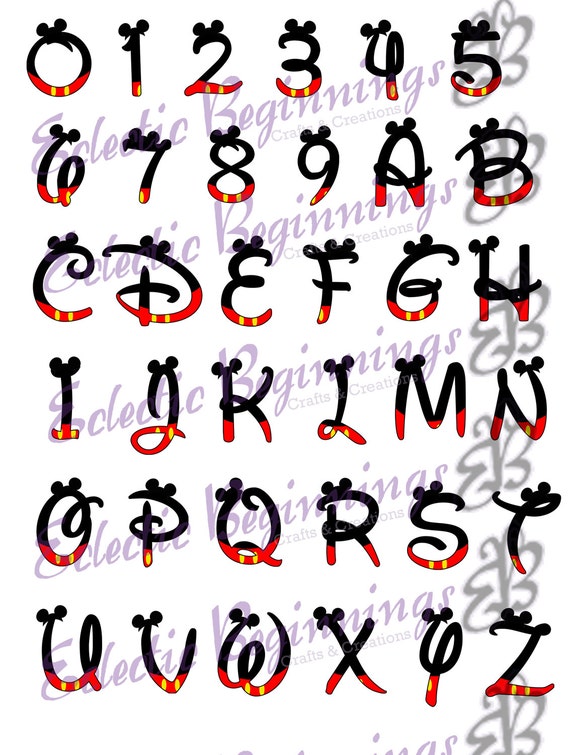 mickey mouse alphabet clipart - photo #9
