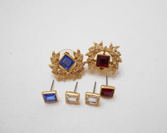 Vintage Joan Rivers Interchangeable Pierced Earrings (8335)