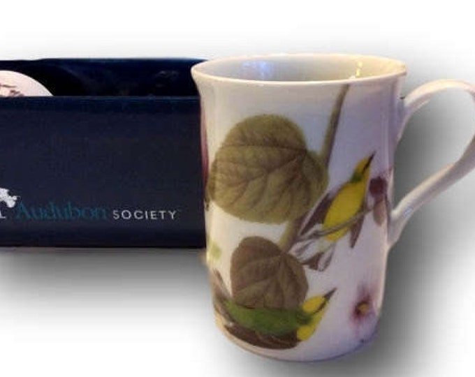 Unique Coffee Mugs With Birds, Boxed Gift Set, Audubon Bird Mugs, Gift for Her, Birthday Gift, Coffee Mug