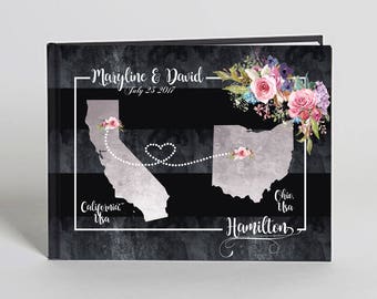 rustic wedding guest book alternative wedding gift engagement gift anniversary gifts for wedding journal travel journal bridal shower gift