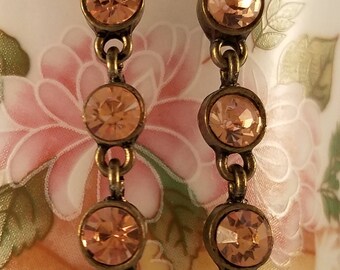 Peach color dangle earrings