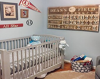 Customized Rustic Baseball vintage sports scoreboard