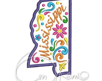MACHINE EMBROIDERY DESIGN - Mississippi state embroidery, Mexican design, Calavera embroidery, Dia de los muertos, Day of the dead