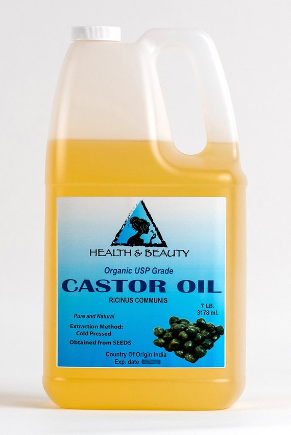 7 Lb 1 gal CASTOR OIL USP Grade Organic Carrier Cold Pressed