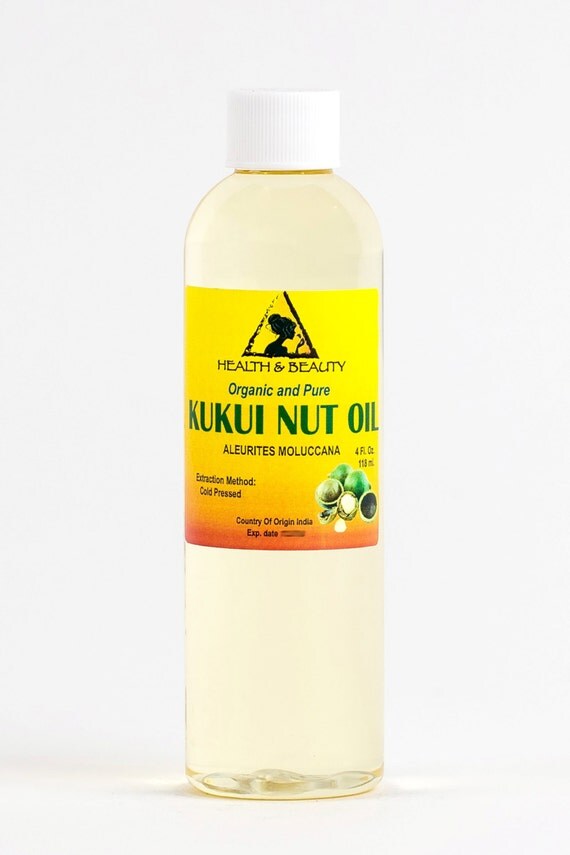 4 oz KUKUI NUT OIL Organic Carrier Cold Pressed 100 Pure
