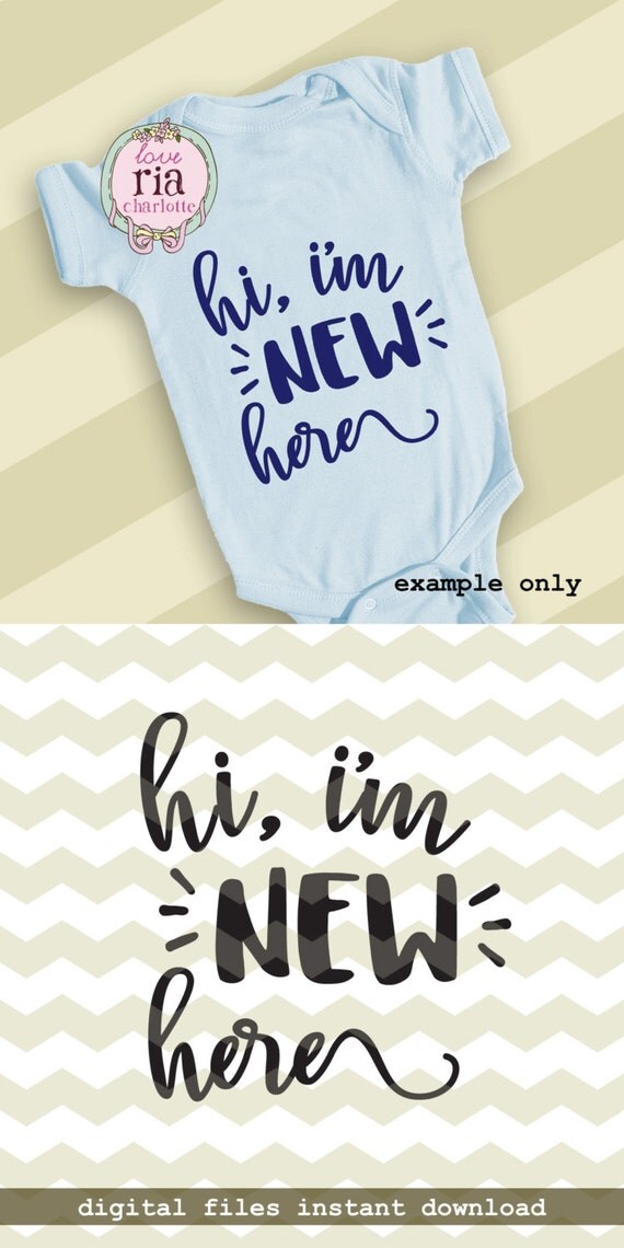 Download Hi, I'm new here, cute newborn new baby shower gift ...