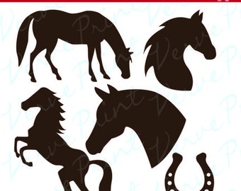 Horse svg silhouette pack Svg, Ai, Eps, Pdf Cutting file,horses vector clipart, silhouette cameo cricut clip art commercial use
