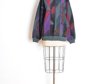 vintage 80s sweater, 80s jumper, boyfriend sweater, geometric sweater, 1980s 80s clothing, cosby sweater, ugly sweater, zack morris