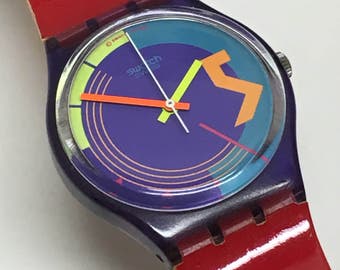 Vintage Swatch Watch Limelight 2 GB112 1986 Near Mint