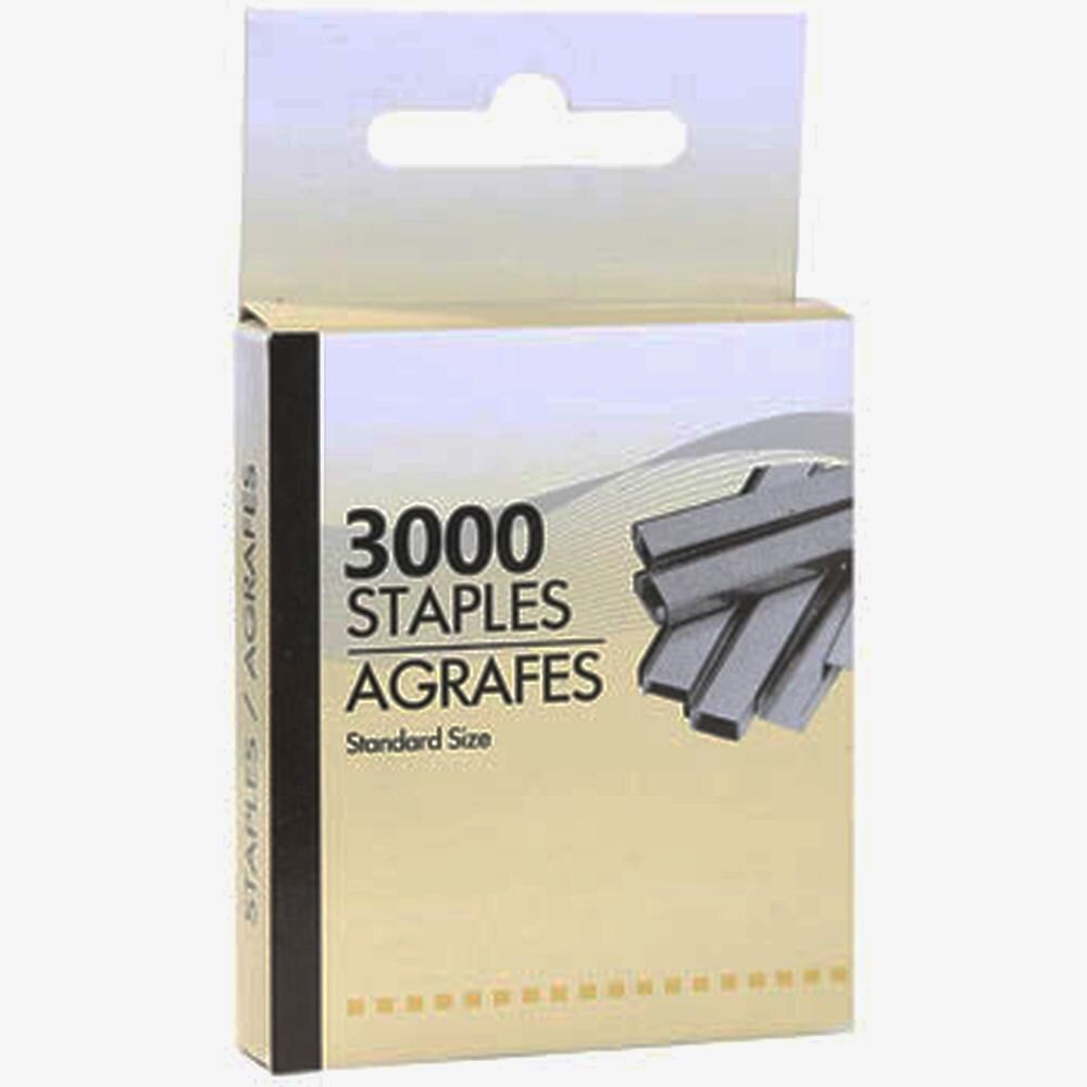 STAPLES STANDARD SIZE 3,000ct. Pack standard sized staples fits all