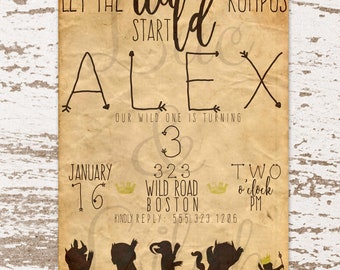 Wild Rumpus! Where the Wild Things Are Invitation