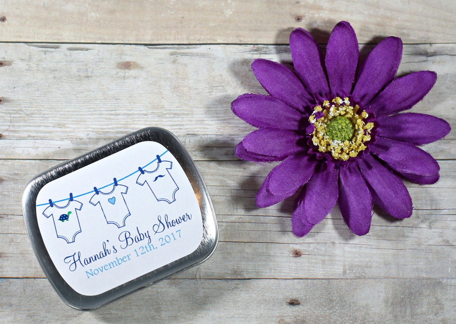 Baby Shower Favor Tins Mint Tins for Baby Shower Baby Boy