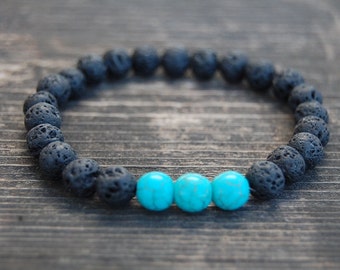 Lava Stone Bracelet,8mm Beads,Volcano Lava Stone Bracelet,Man,Woman,health,Relieve,Protection,Yoga,Stretch,Men,Women,Protection,Meditation