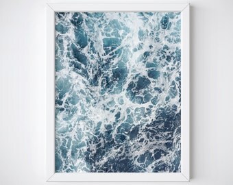 Ocean Print - Beach Print - Ocean Wave Print - Waves Print - Coastal Print - Beach Decor - Beach Art - Coastal Decor - Water Print