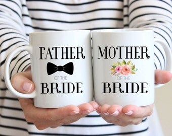 Mother And Father Of The Bride, Mug Set, Father And Mother Of The Bride, Gifts, Mother Of The Bride Mug, Father Of The Bride Mug