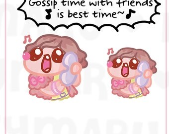 Gossip Time / Telephone Call || Planner Stickers, Cute Stickers for Erin Condren (ECLP), Filofax, Kikki K, Etc. || SFS30