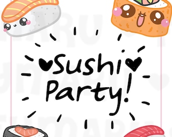 Sushi Platter || Planner Stickers, Cute Stickers for Erin Condren (ECLP), Filofax, Kikki K, Etc. || DPS148