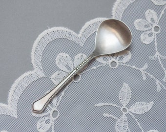 Vintage sugar spoon silver plated dessert serving spoon special purpose German silver kitchen tool Soviet era table decor USSR