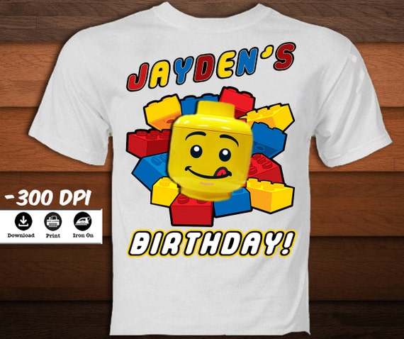 etsy lego birthday shirt