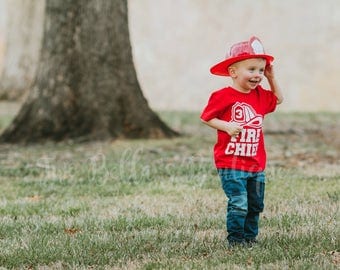 Firefighter Birthday Shirt - Firefighting Birthday Shirt - Fire Birthday Shirt - Firefighter Shirt - Fire Chief shirt - Boy's Firefighter