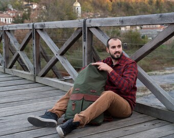 mens canvas backpack men leather rucksack backpack waxed canvas rucksack school backpack leather backpack travel backpack hipster backpack