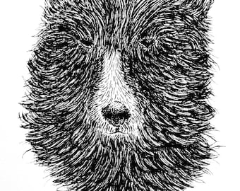 Bear - Original Ink Drawing