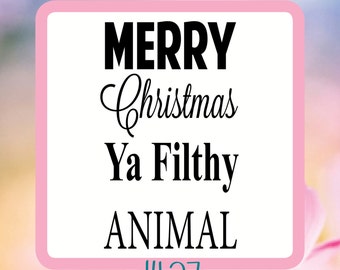 Merry Christmas - Trendy Rustic Script - Word Art Stencil ...