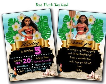 Moana Invitation, Moana birthday invitation, moana party, moana birthday, moana invitations, moana party invitation, moana, invitation moana