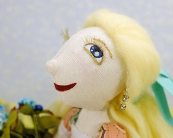 Tilda Doll, Interior Design, Keepsake, Handmade Cloth Doll, Textile Doll, Heirloom Gift, Soft Doll, Stuffed Doll, Hand Made, French Decor.