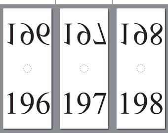 reverse number tags etsy