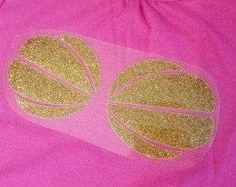 Mermaid Bra Shells Vinyl Iron On Transfer - Shipped Vinyl Iron On
