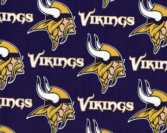 Minnesota Vikings Fabric- NFL - 100% Cotton High Quality Fabric- by Fabric Traditions