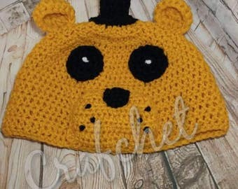 Golden Freddy / Fnaf / Beanie crochet / Five nights at freddy's beanie / Crochet golden freddy beanie